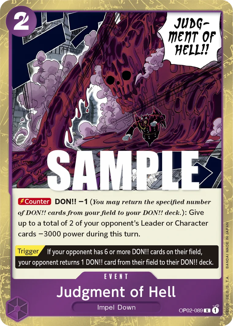 Judgment of Hell OP02-089 – One Piece Card Game Event