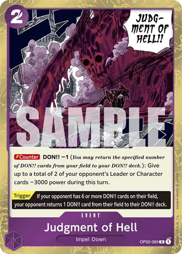 Judgment of Hell OP02-089 (Alternate art)