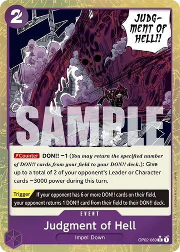 Judgment of Hell OP02-089 (Alternate art)