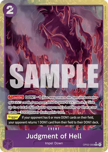 Judgment of Hell OP02-089 (Alternate art)