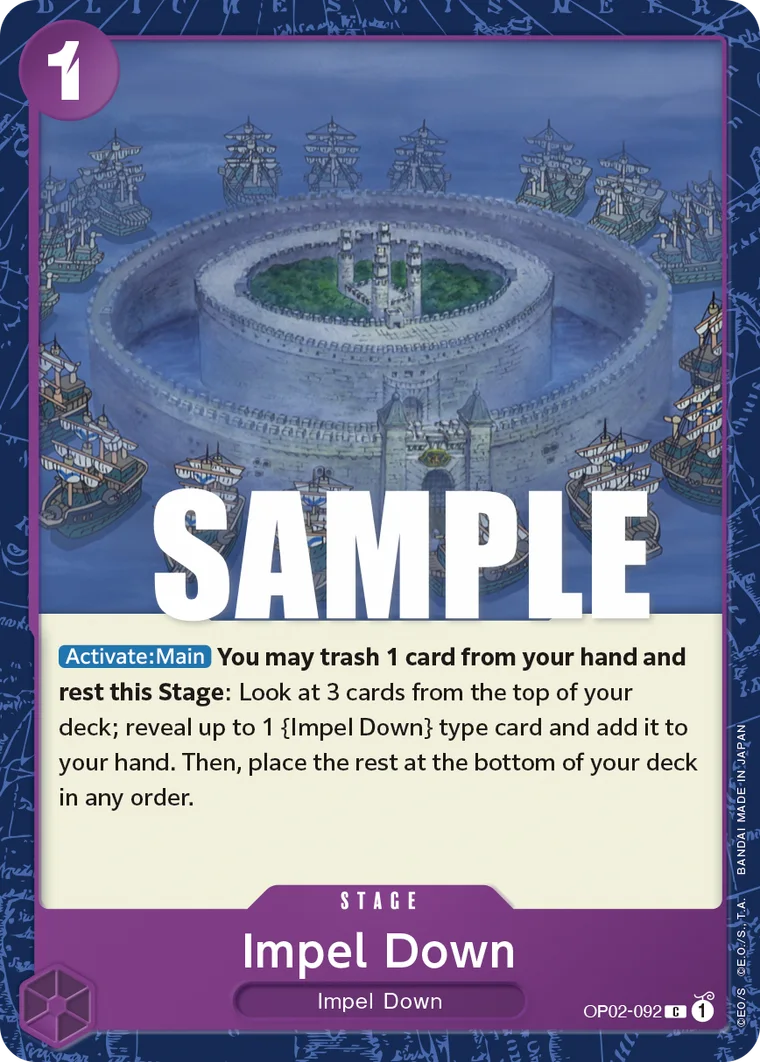 Impel Down OP02-092 – One Piece Card Game Stage