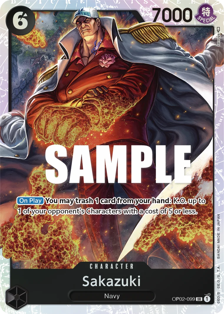 Sakazuki OP02-099 – One Piece Card Game Character