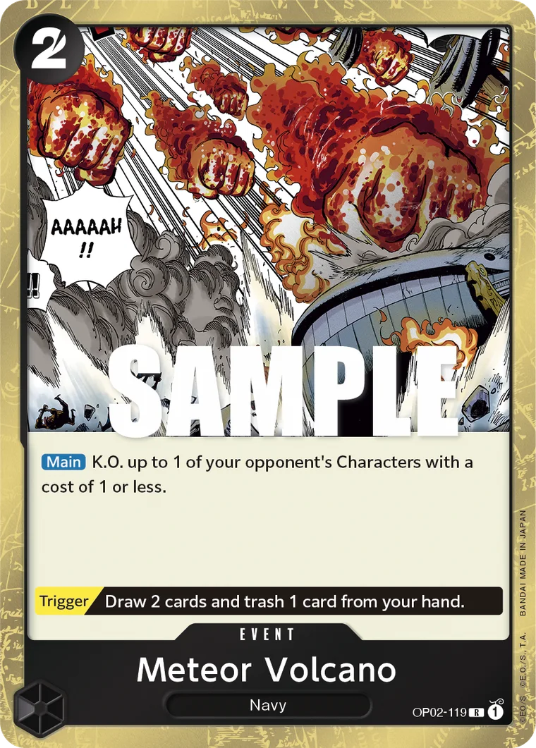Meteor Volcano OP02-119 – One Piece Card Game Event