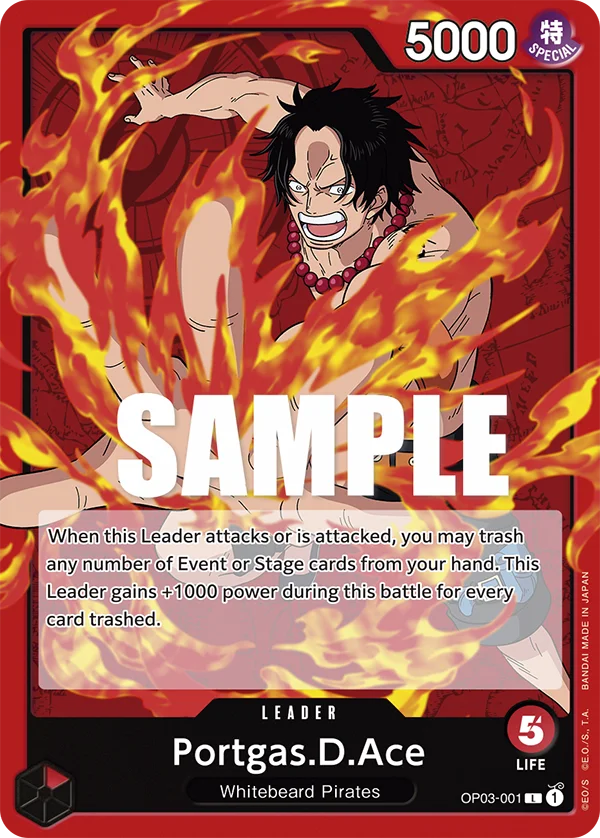 Portgas.D.Ace OP03-001 – One Piece Card Game Leader