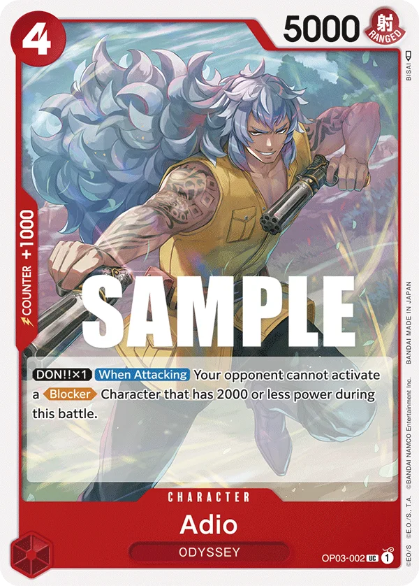 Adio OP03-002 – One Piece Card Game Character