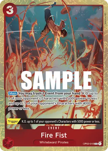 Fire Fist OP03-018 (Alternate art)