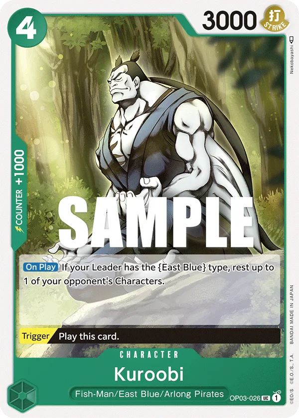Kuroobi OP03-026 – One Piece Card Game Character