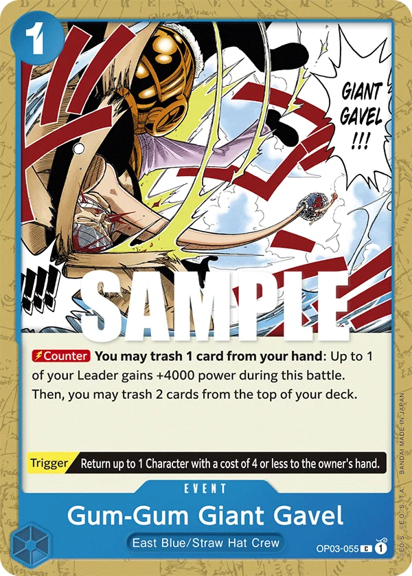 Gum-Gum Giant Gavel OP03-055 – One Piece Card Game Event