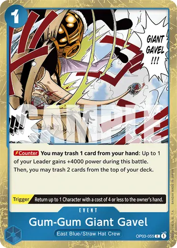 Gum-Gum Giant Gavel OP03-055 (Alternate art)