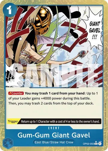 Gum-Gum Giant Gavel OP03-055 (Alternate art)