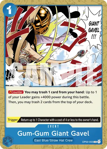Gum-Gum Giant Gavel OP03-055 (Reprint)