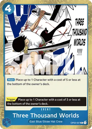 Three Thousand Worlds OP03-057 (Alternate art)