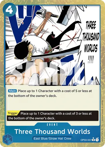 Three Thousand Worlds OP03-057 (Alternate art)