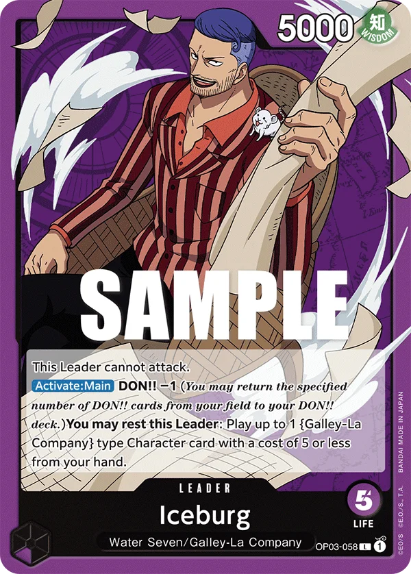 Iceburg OP03-058 – One Piece Card Game Leader