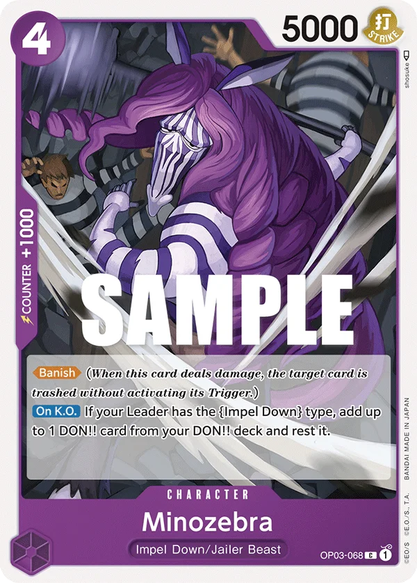 Minozebra OP03-068 – One Piece Card Game Character