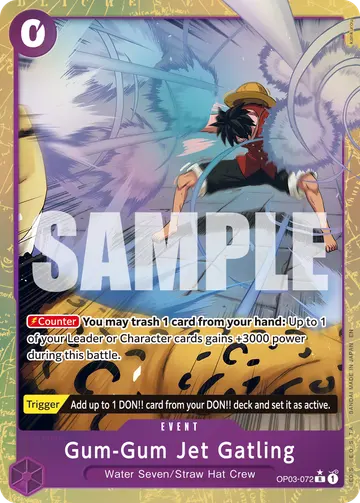 Gum-Gum Jet Gatling OP03-072 (Alternate art)