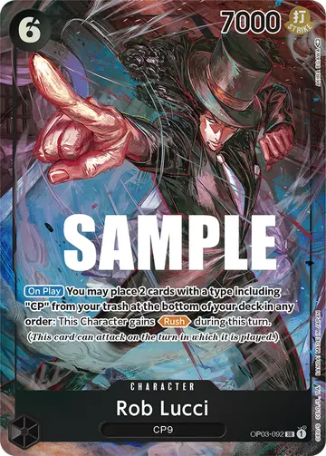 Rob Lucci OP03-092 (Alternate art)