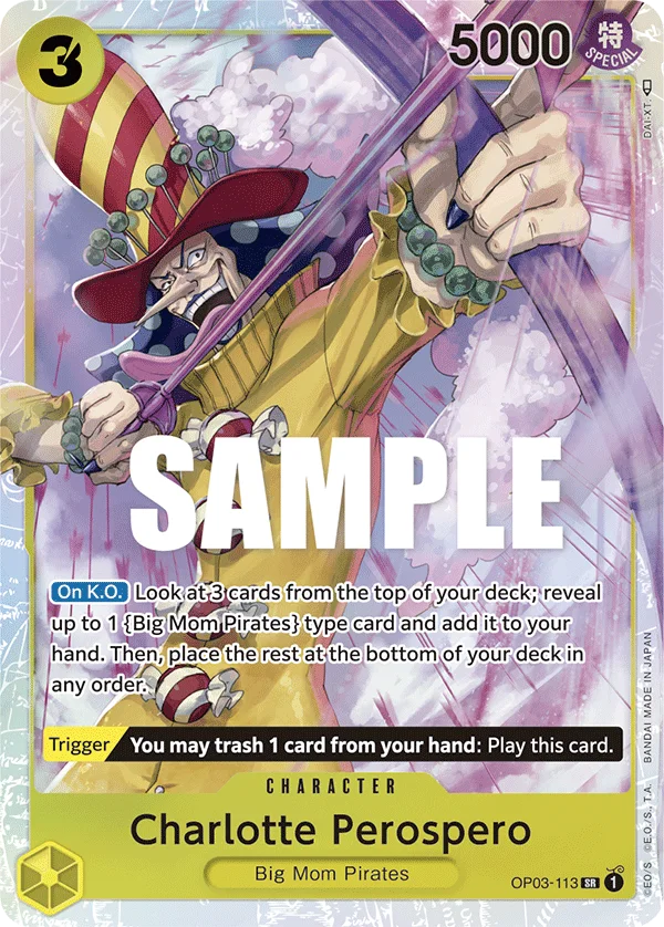 Charlotte Perospero OP03-113 – One Piece Card Game Character