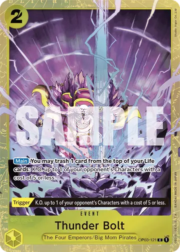 Thunder Bolt OP03-121 (Alternate art)
