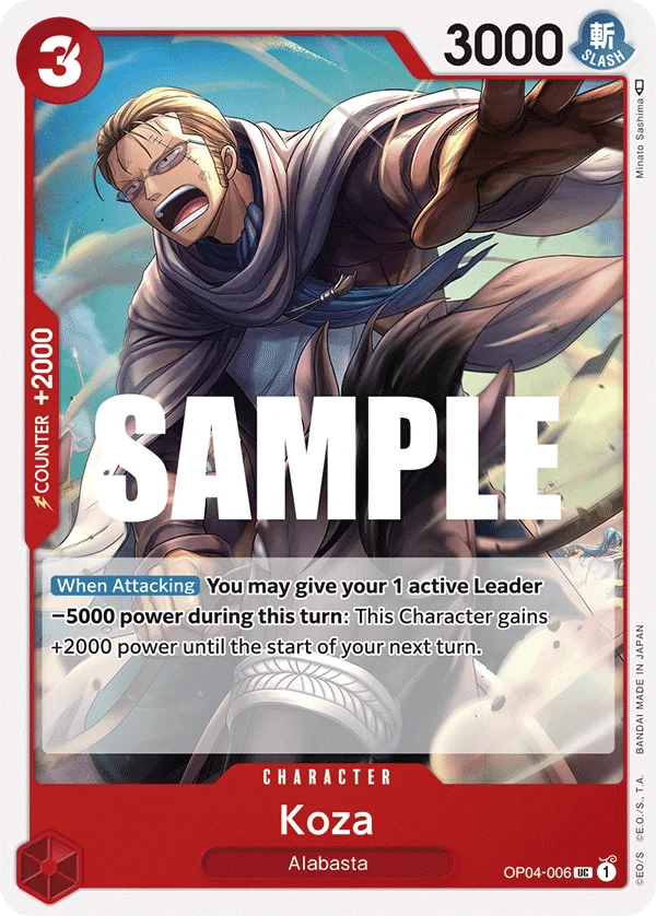 Koza OP04-006 – One Piece Card Game Character