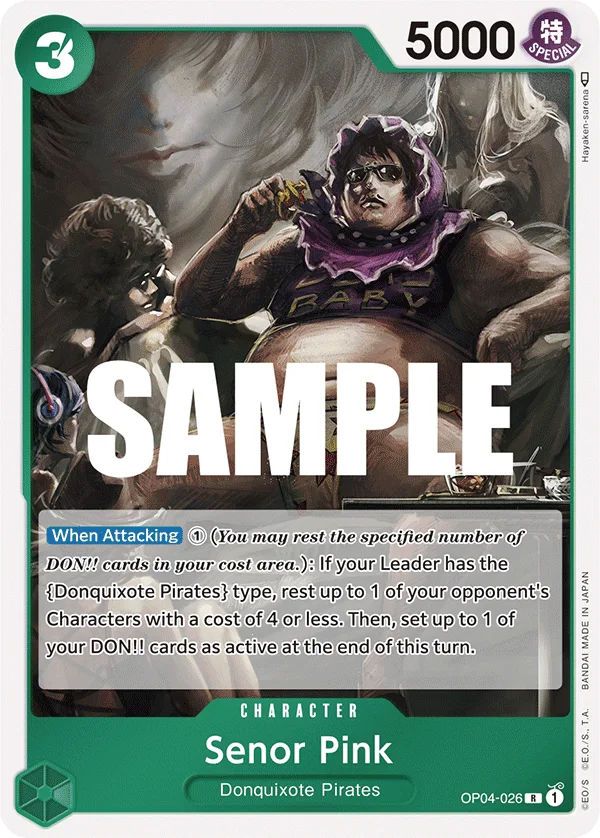 Senor Pink OP04-026 – One Piece Card Game Character