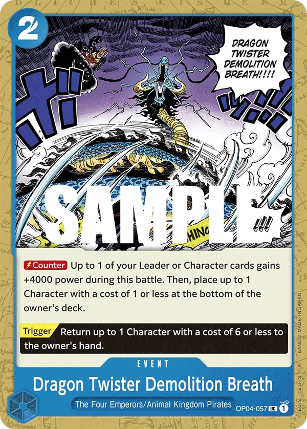 Dragon Twister Demolition Breath OP04-057 – One Piece Card Game Event