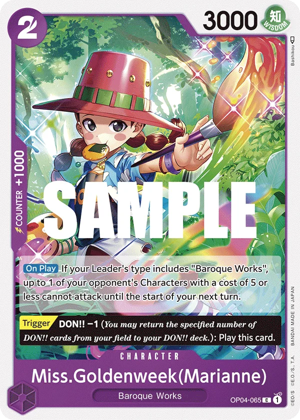 Miss.Goldenweek(Marianne) OP04-065 – One Piece Card Game Character
