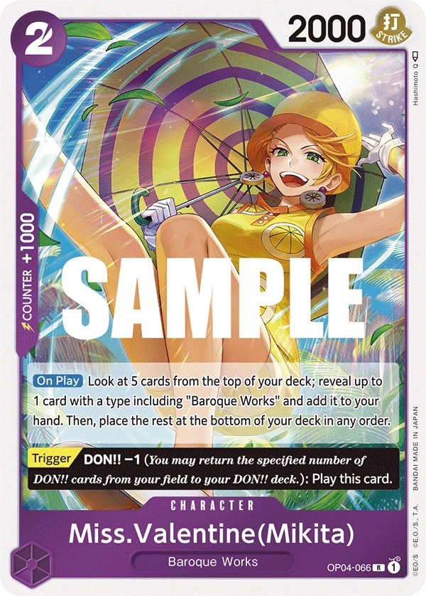 Miss.Valentine(Mikita) OP04-066 – One Piece Card Game Character