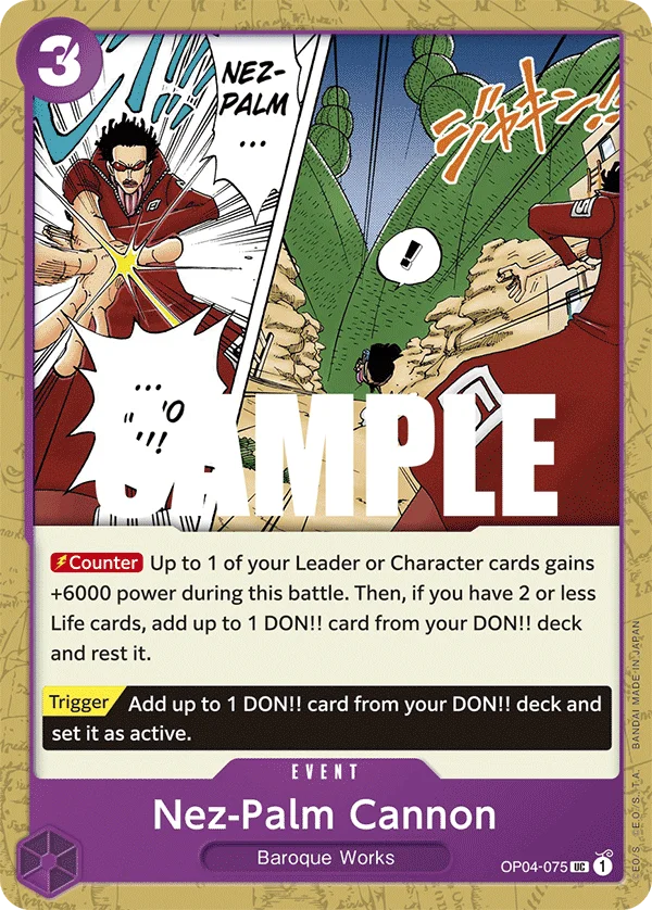 Nez-Palm Cannon OP04-075 – One Piece Card Game Event