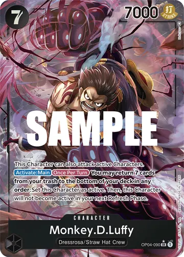 Monkey.D.Luffy OP04-090 (Alternate art)