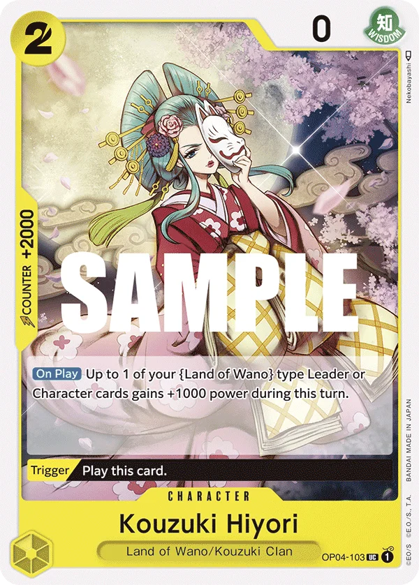 Kouzuki Hiyori OP04-103 – One Piece Card Game Character