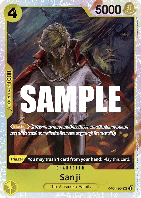 Sanji OP04-104 – One Piece Card Game Character