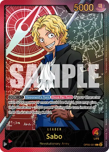 Sabo OP05-001 (Alternate art)