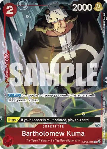 Bartholomew Kuma OP05-011 (Alternate art)