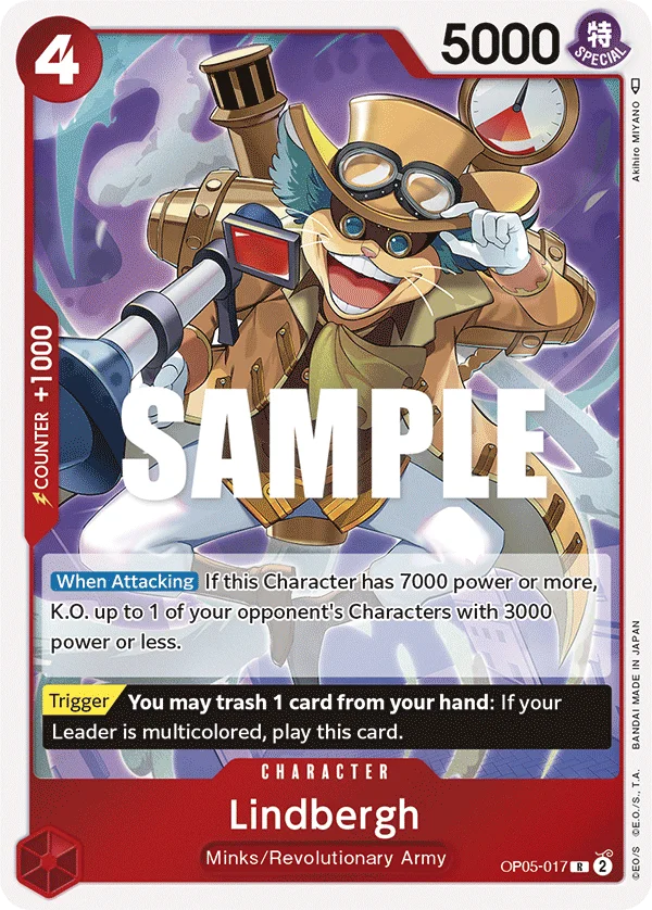 Lindbergh OP05-017 – One Piece Card Game Character