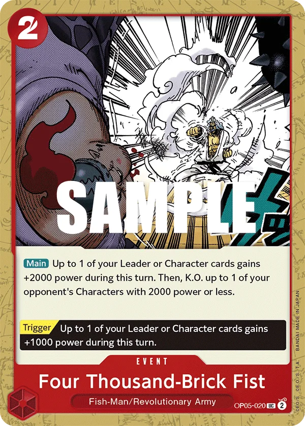Four Thousand-Brick Fist OP05-020 – One Piece Card Game Event