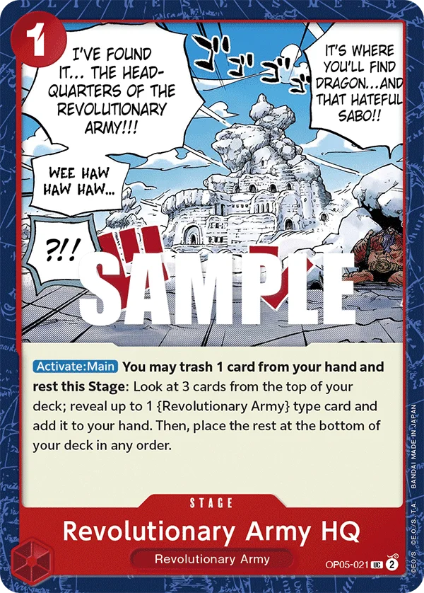 Revolutionary Army HQ OP05-021 – One Piece Card Game Stage