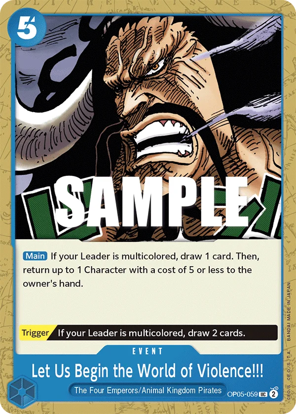 Let Us Begin the World of Violence!!! OP05-059 – One Piece Card Game Event