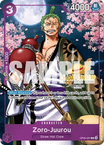 Zoro-Juurou OP05-067 (Alternate art)