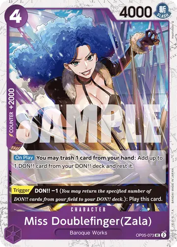 Miss Doublefinger(Zala) OP05-073 (Alternate art)