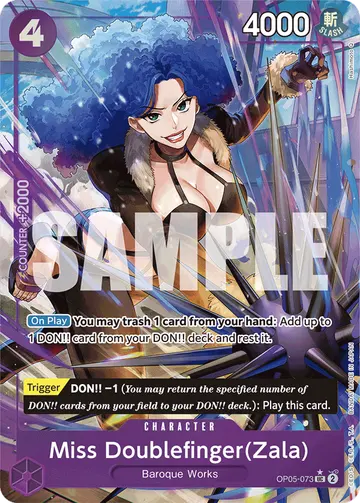 Miss Doublefinger(Zala) OP05-073 (Alternate art)