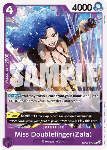 Miss Doublefinger(Zala) OP05-073 (Reprint)