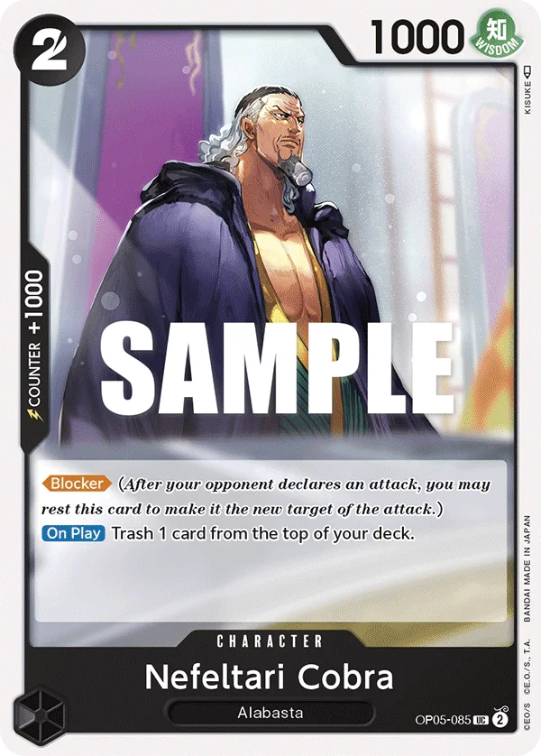 Nefeltari Cobra OP05-085 – One Piece Card Game Character