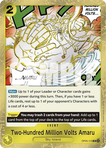 Two-Hundred Million Volts Amaru OP05-115 (Alternate art)