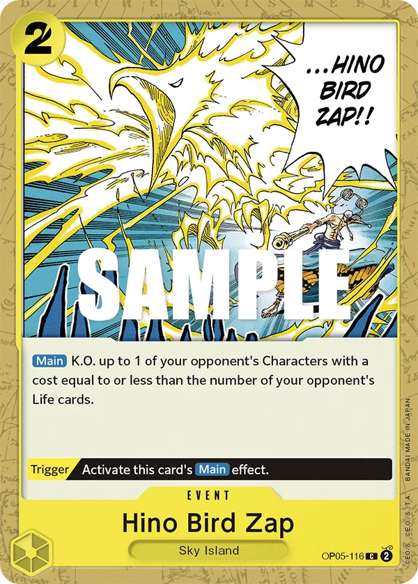 Hino Bird Zap OP05-116 – One Piece Card Game Event