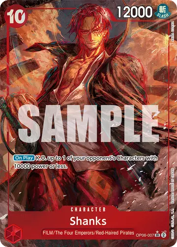 Shanks OP06-007 (Alternate art)