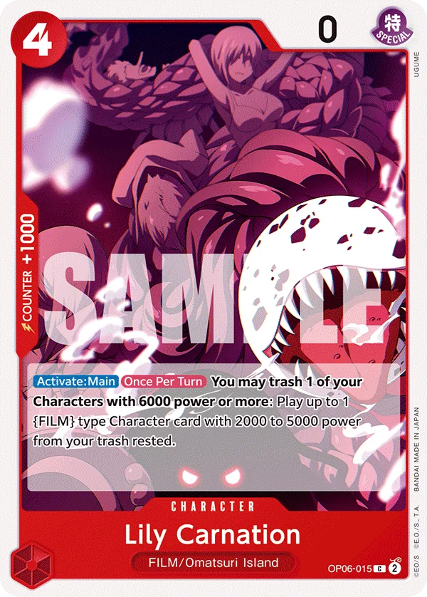 Lily Carnation OP06-015 – One Piece Card Game Character