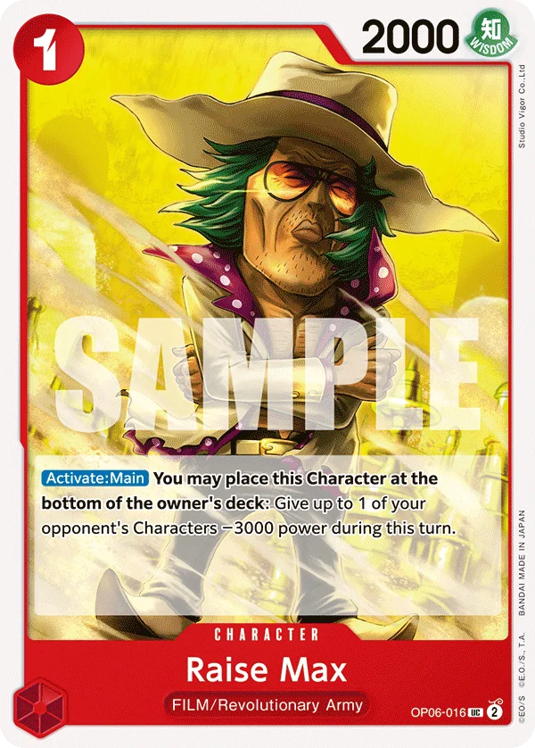 Raise Max OP06-016 – One Piece Card Game Character