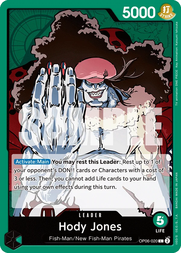 Hody Jones OP06-020 – One Piece Card Game Leader