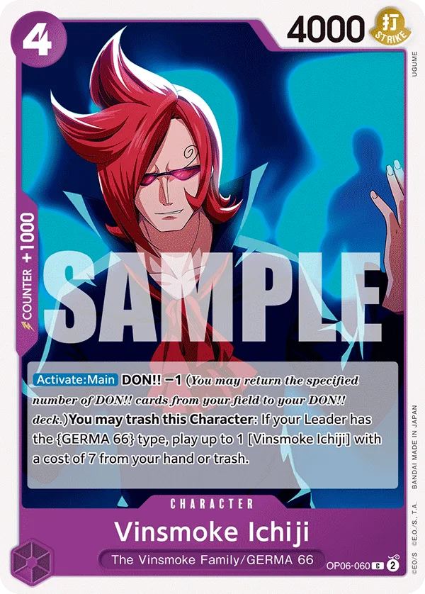 Vinsmoke Ichiji OP06-060 – One Piece Card Game Character